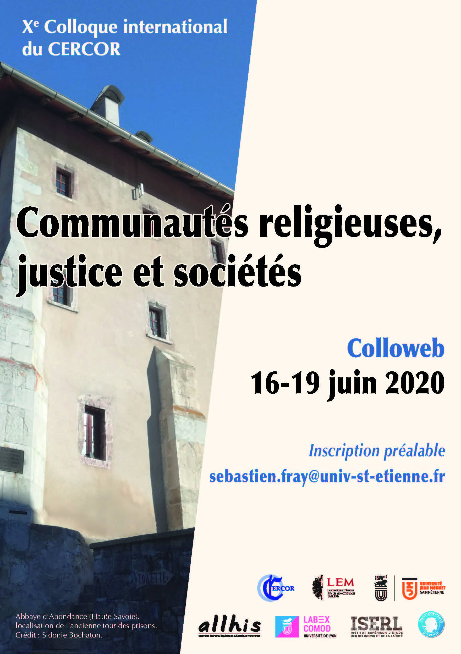 Page de couv XeColloqueCERCOR Programme Def 1 Page 1